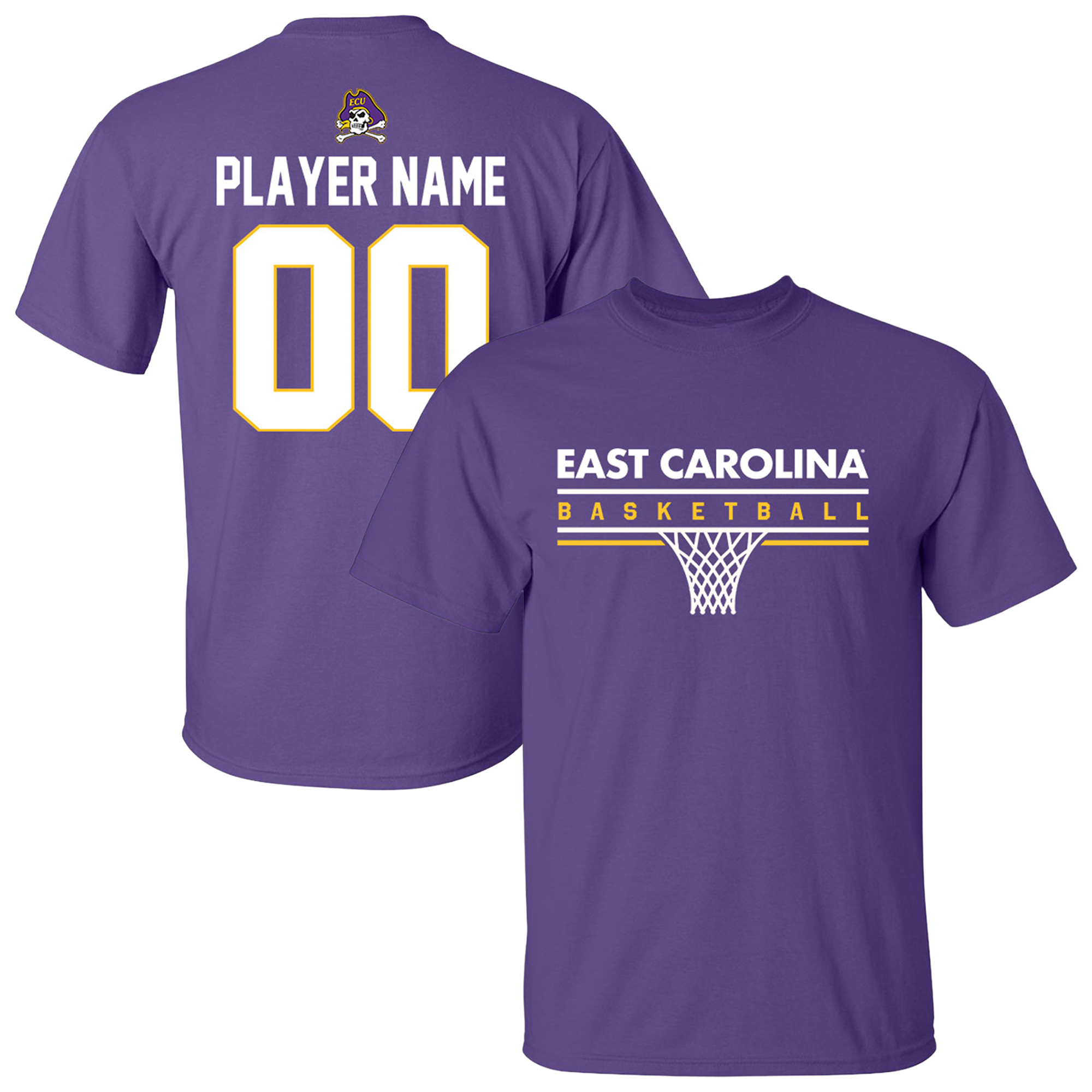 Unisex Purple ECU Pirates Collegiate Men’s Basketball NIL Pick-A-Player T-Shirt Unisex Purple ECU Pirates Collegiate Men’s Basketball NIL Pick-A-Player T-Shirt