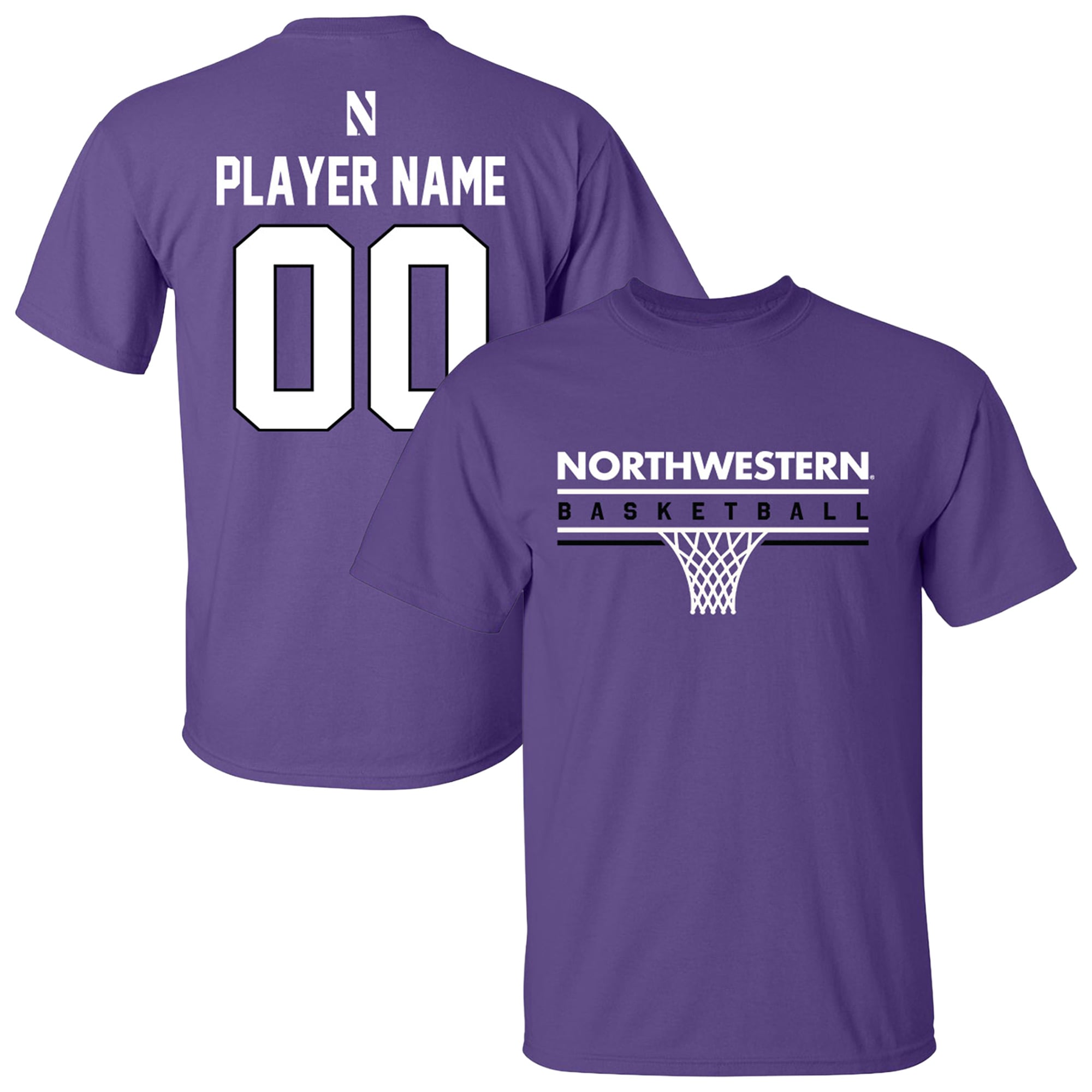 Unisex Purple Northwestern Wildcats Collegiate Men's Basketball NIL Pick-A-Player T-Shirt