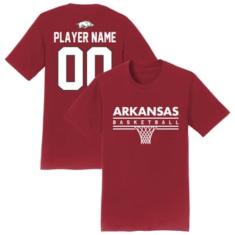Unisex Cardinal Arkansas Razorbacks Collegiate Men's Basketball NIL Pick-A-Player T-Shirt