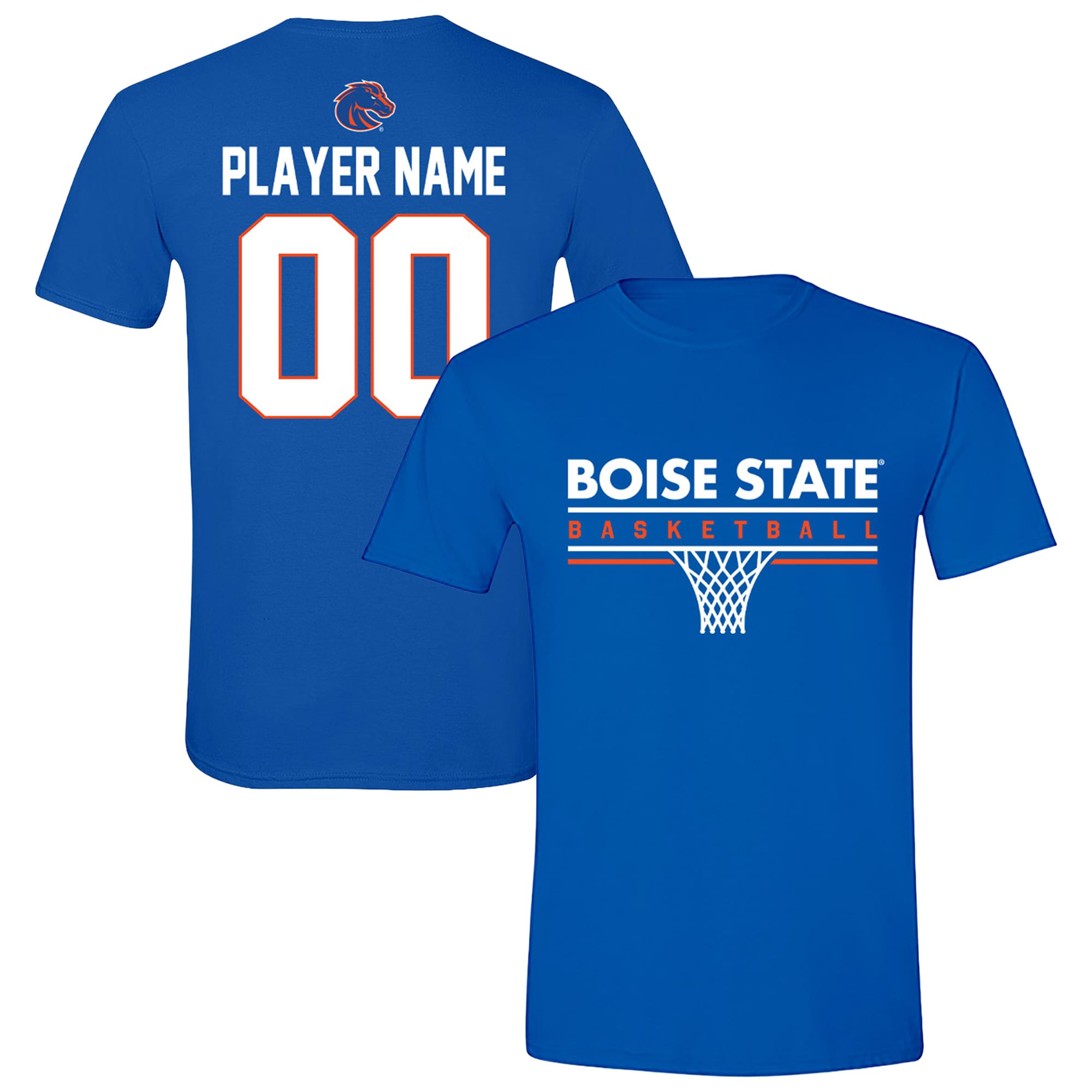 Unisex Royal Boise State Broncos Collegiate Women's Basketball NIL Pick-A-Player T-Shirt