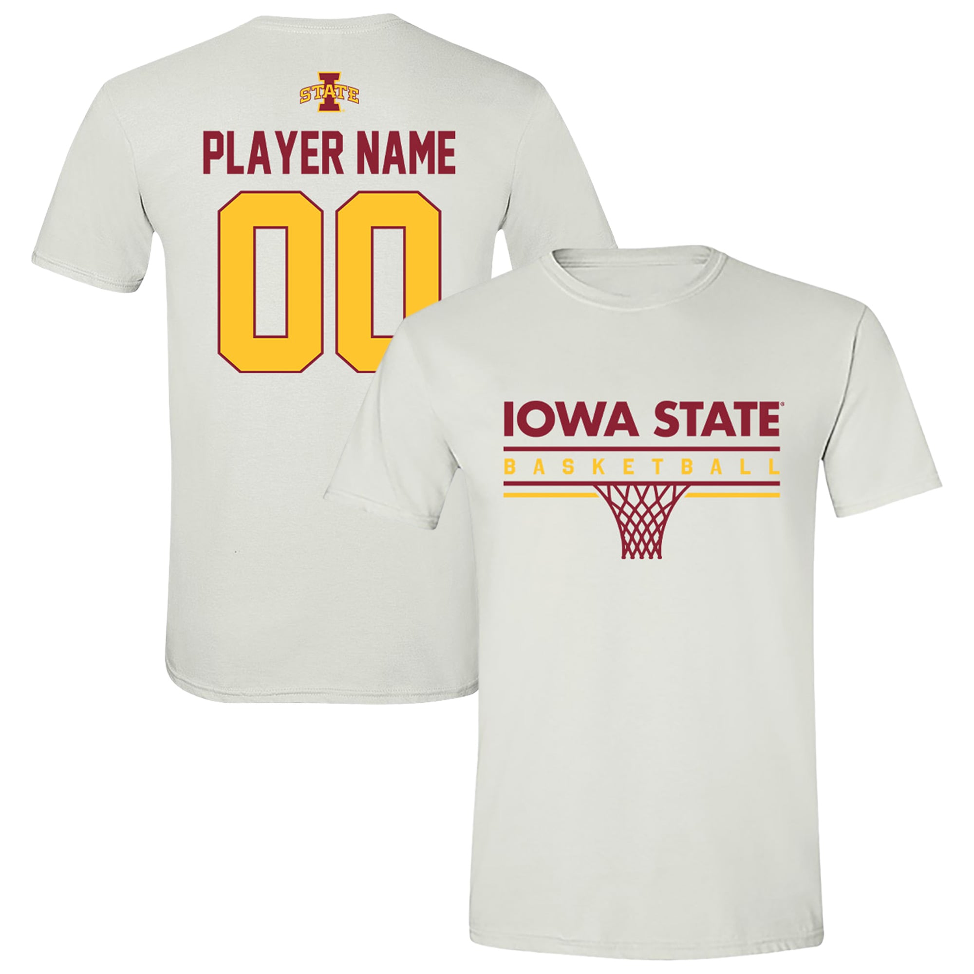 Unisex White Iowa State Cyclones Collegiate Women's Basketball NIL Pick-A-Player T-Shirt