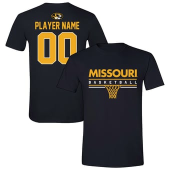 Unisex Black Missouri Tigers Collegiate Women's Basketball NIL Pick-A-Player T-Shirt