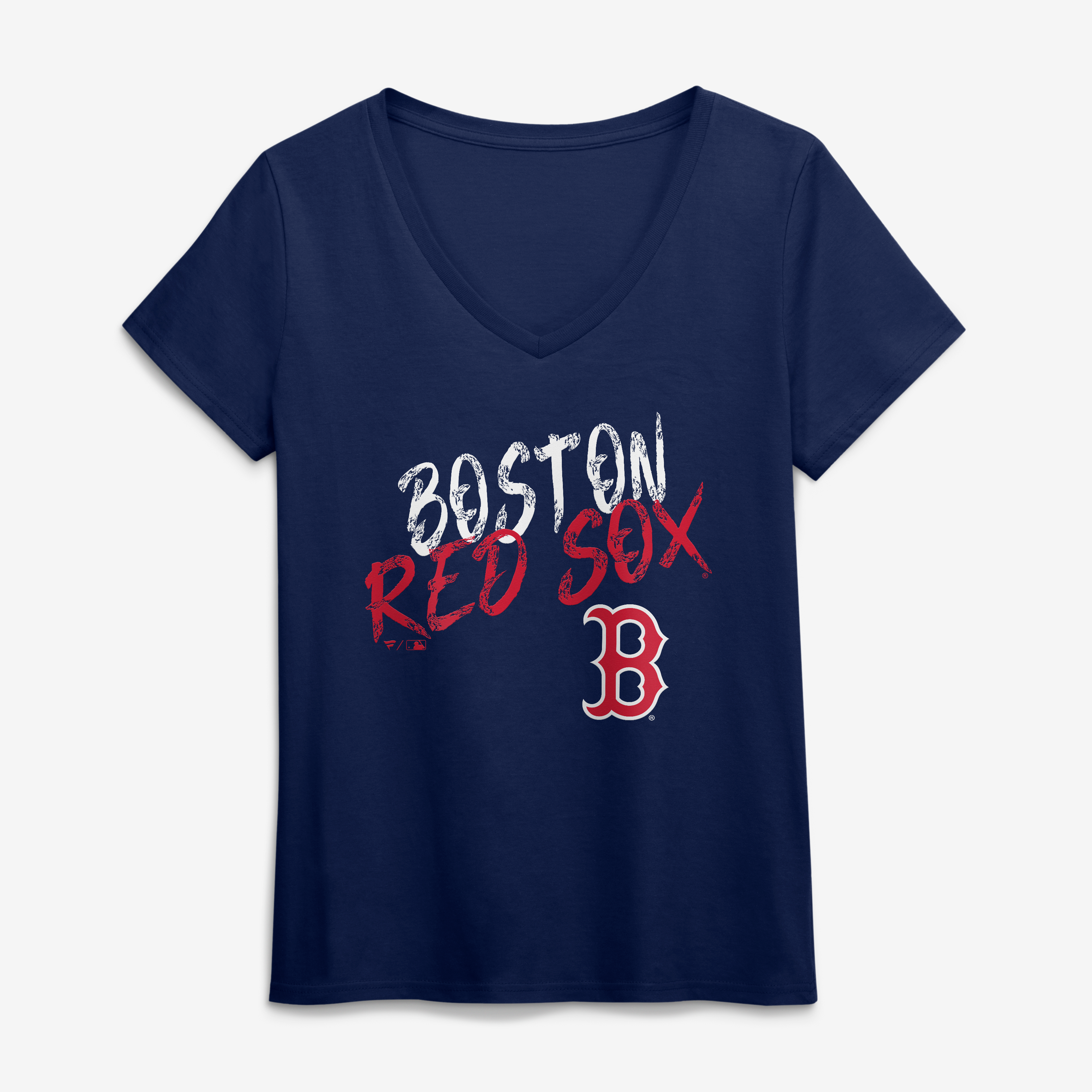 Women's Navy Boston Red Sox Hustle V-Neck T-Shirt