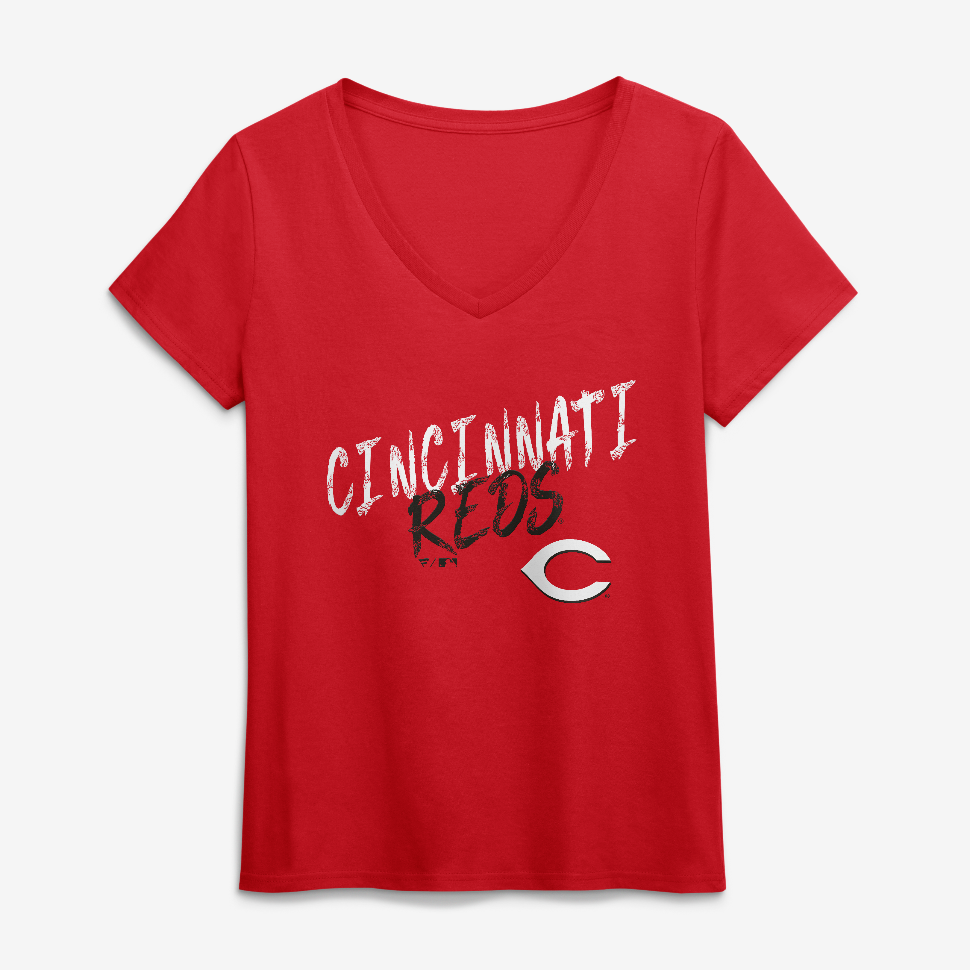 Women's Red Cincinnati Reds Hustle V-Neck T-Shirt