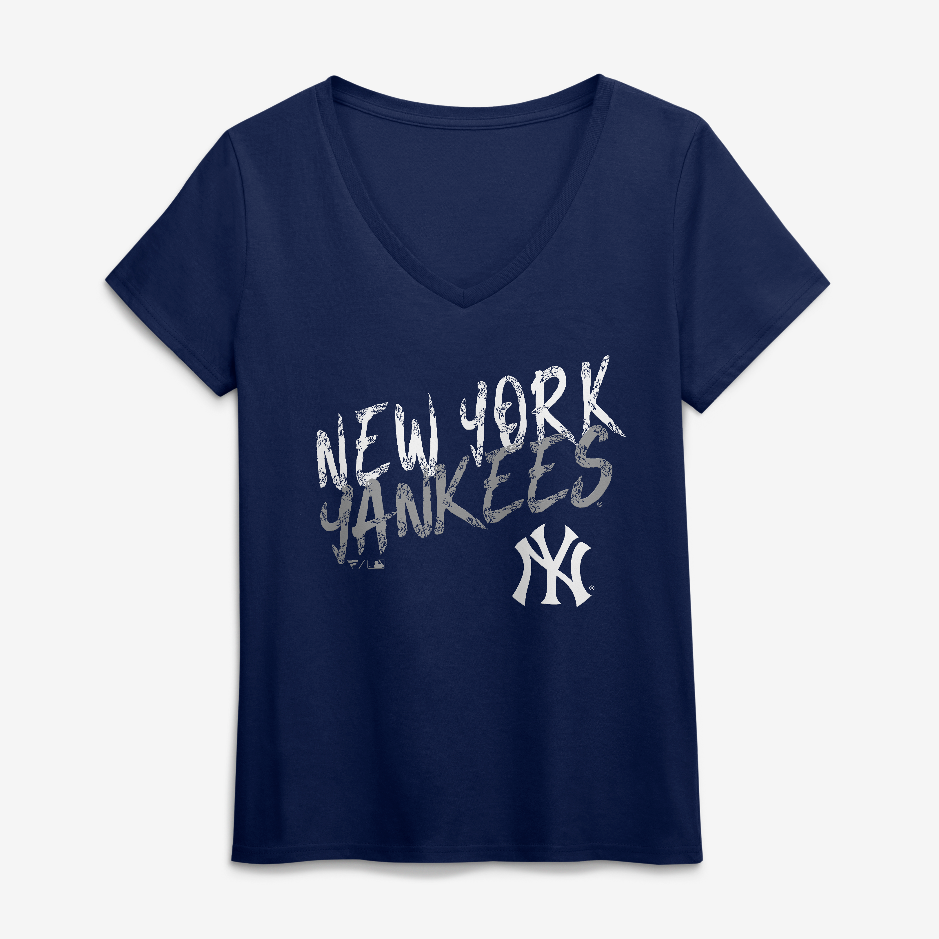 Women's Navy New York Yankees Hustle V-Neck T-Shirt