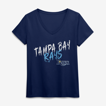 Women's Navy Tampa Bay Rays Hustle V-Neck T-Shirt