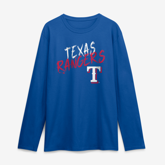 Men's Royal Texas Rangers Hustle Long Sleeve T-Shirt