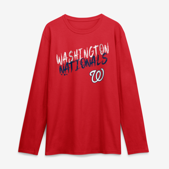 Men's Red Washington Nationals Hustle Long Sleeve T-Shirt