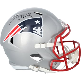 Tom Brady New England Patriots Autographed Riddell Speed Replica Helmet