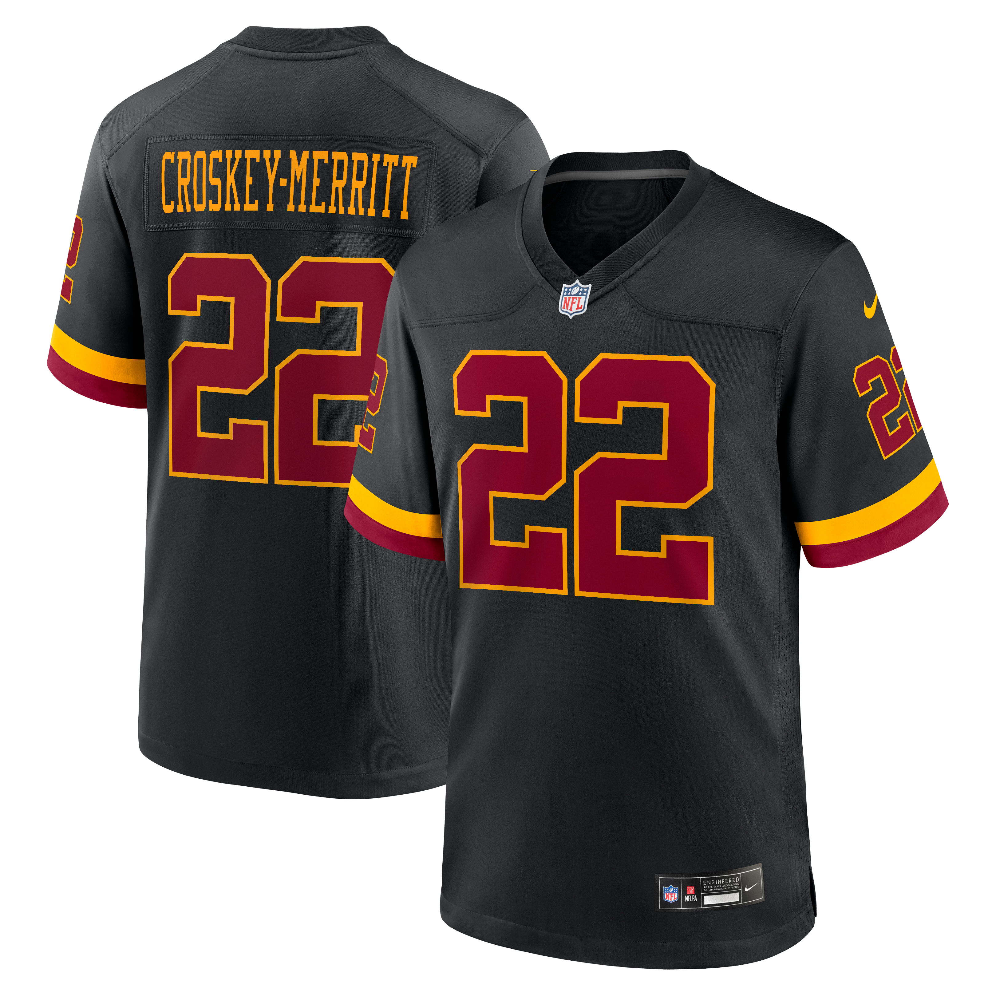 Men’s Nike Jacory Croskey-Merritt Black Washington Commanders Hail Raiser Alternate Game Jersey Men’s Nike Jacory Croskey-Merritt Black Washington Commanders Hail Raiser Alternate Game Jersey