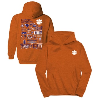 Youth Vive La Fete Orange Clemson Tigers Impressions Artwork Hoodie