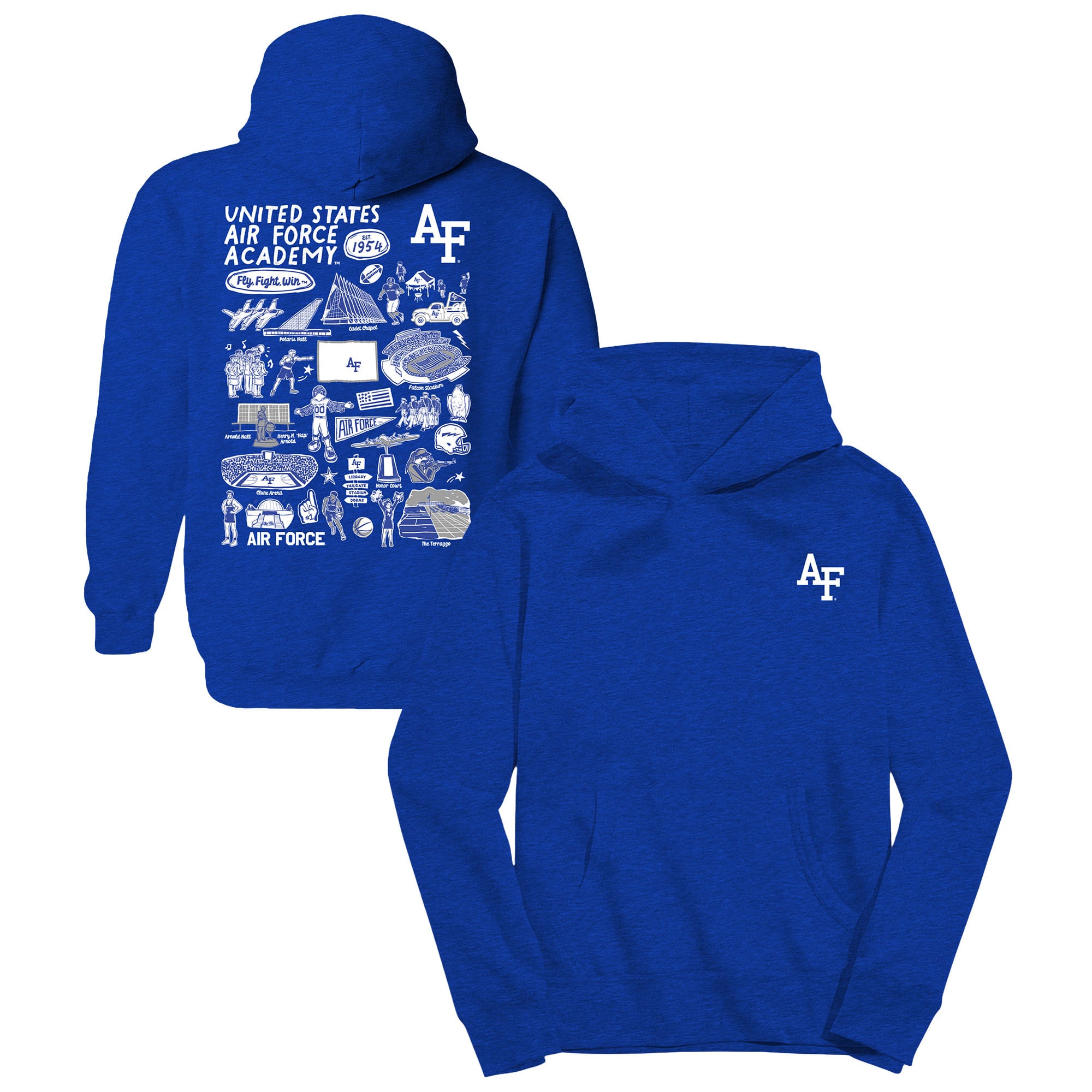 Youth Vive La Fete Royal Air Force Falcons Impressions Artwork Hoodie