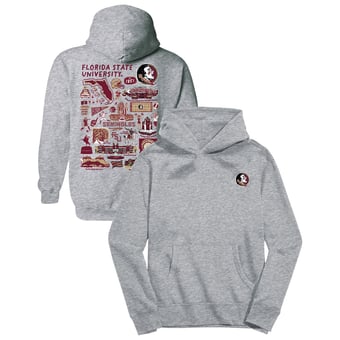 Youth Vive La Fete Gray Florida State Seminoles Impressions Artwork Hoodie