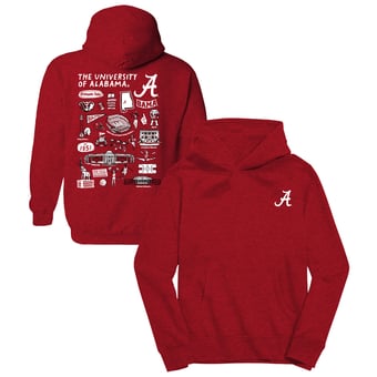 Youth Vive La Fete Crimson Alabama Crimson Tide Impressions Artwork Hoodie