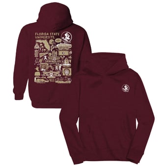 Youth Vive La Fete Garnet Florida State Seminoles Impressions Artwork Hoodie
