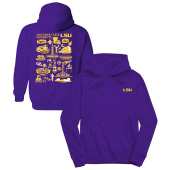 Youth Vive La Fete Purple LSU Tigers Impressions Artwork Hoodie