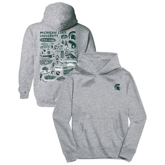 Youth Vive La Fete Gray Michigan State Spartans Impressions Artwork Hoodie