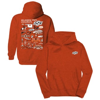 Youth Vive La Fete Orange Oklahoma State Cowboys Impressions Artwork Hoodie