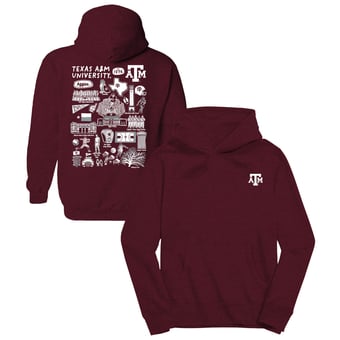 Youth Vive La Fete Maroon Texas A&M Aggies Impressions Artwork Hoodie