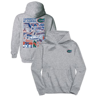 Youth Vive La Fete Gray Florida Gators Impressions Artwork Hoodie
