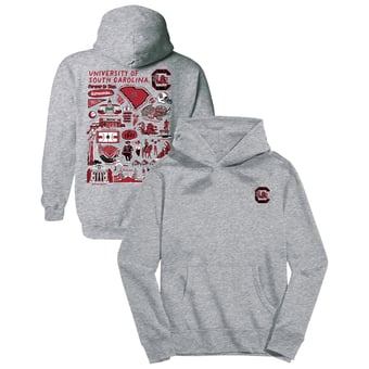 Youth Vive La Fete Gray South Carolina Gamecocks Impressions Artwork Hoodie