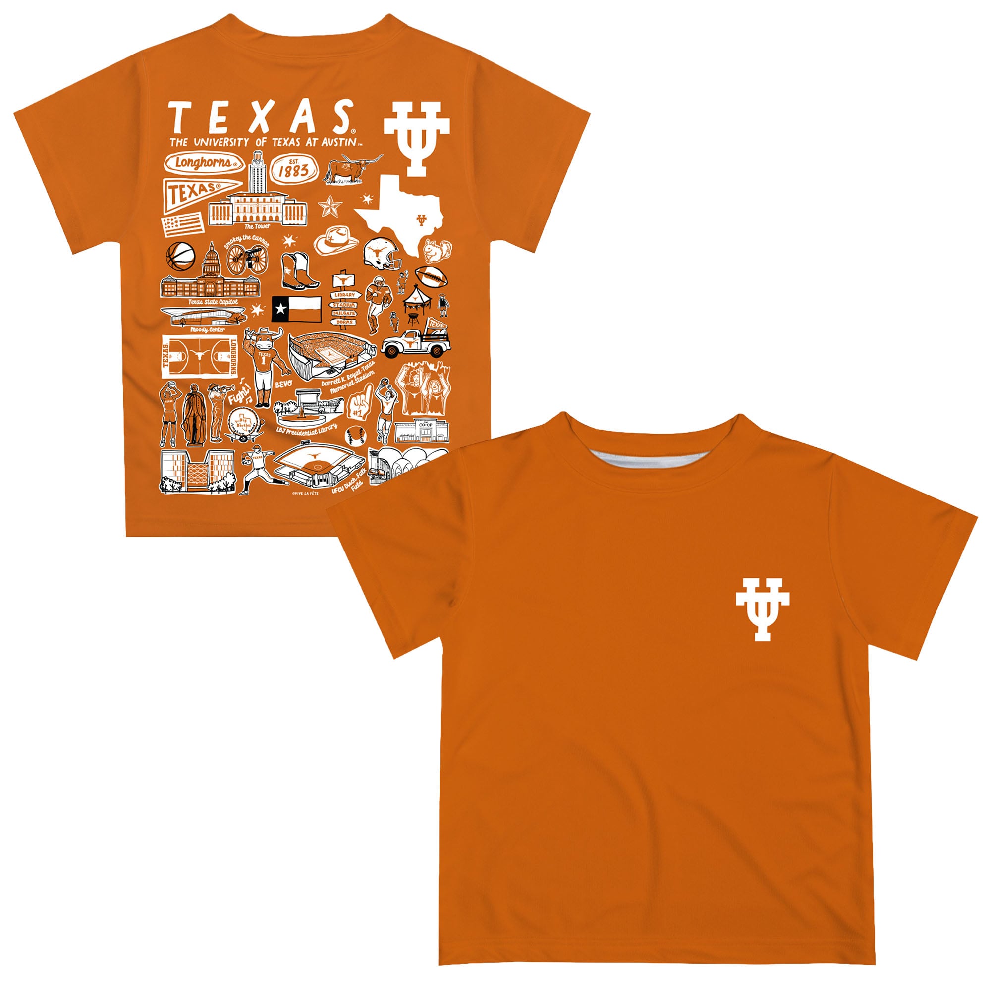 Infant Vive La Fete Texas Orange Texas Longhorns Infant Impressions Artwork T-Shirt