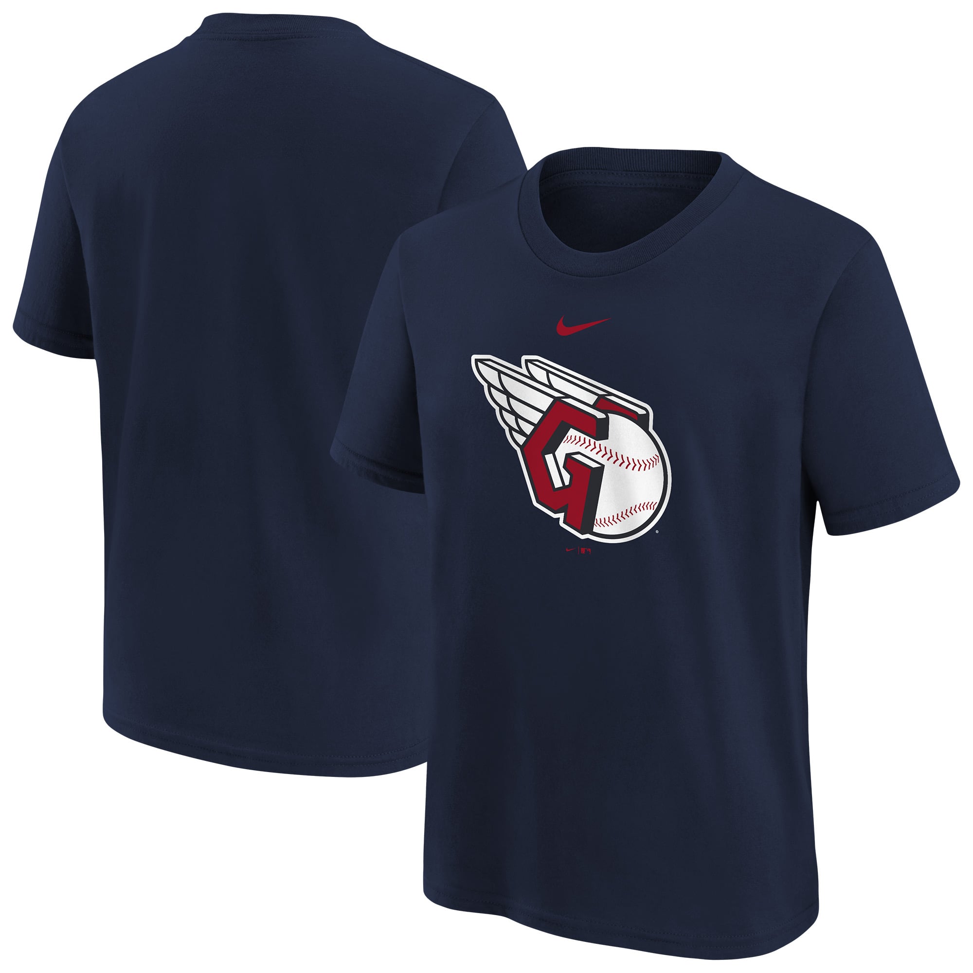 Youth Nike Navy Cleveland Guardians Large Logo T-Shirt