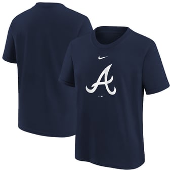 Youth Nike  Navy Atlanta Braves Large Logo T-Shirt