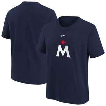 Youth Nike  Navy Minnesota Twins Large Logo T-Shirt