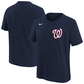 Youth Nike  Navy Washington Nationals Wordmark T-Shirt