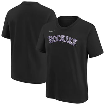 Youth Nike  Black Colorado Rockies Wordmark T-Shirt
