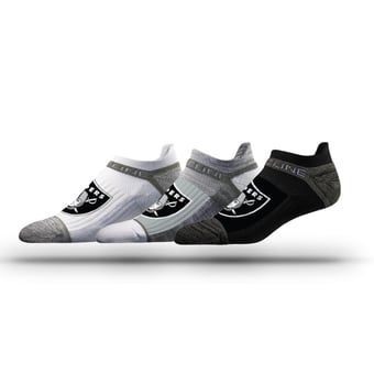 Unisex Strideline Las Vegas Raiders Three-Pack Team Logo Ankle Socks Set