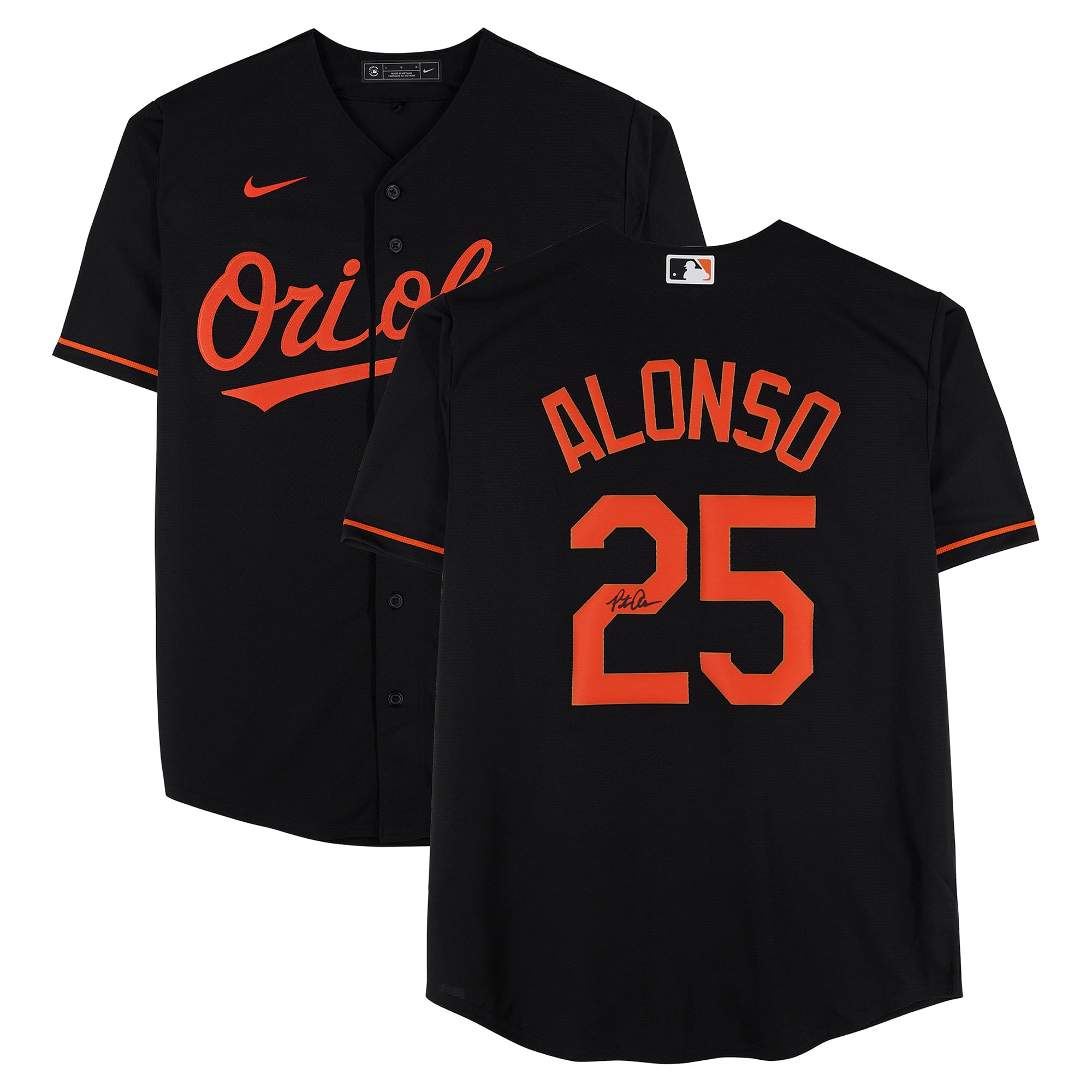 Pete Alonso Baltimore Orioles Autographed Black Nike Replica Jersey