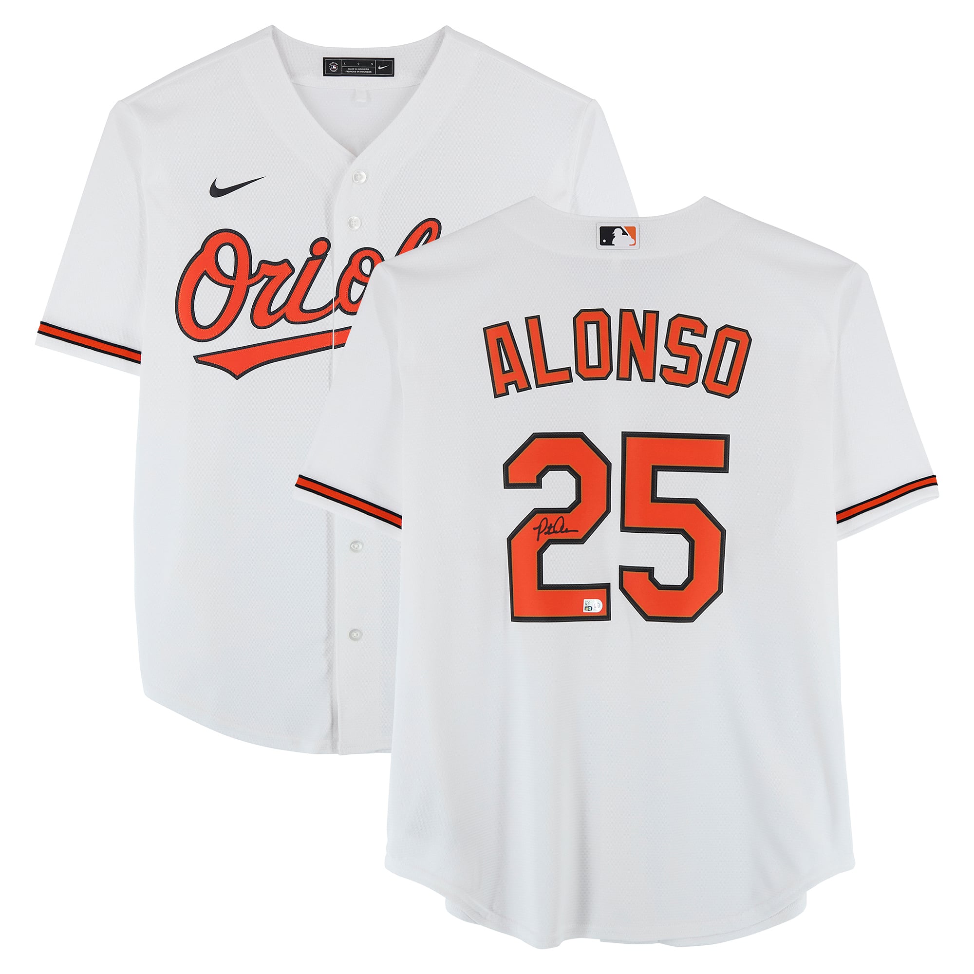 Pete Alonso Baltimore Orioles Autographed White Nike Replica Jersey