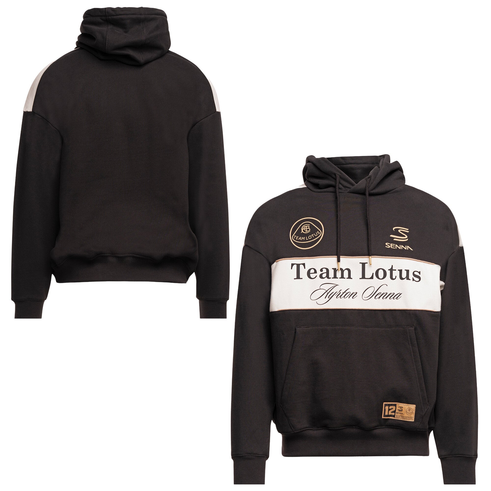 Ayrton Senna x Lotus Oversized Hoodie – Schwarz – Unisex