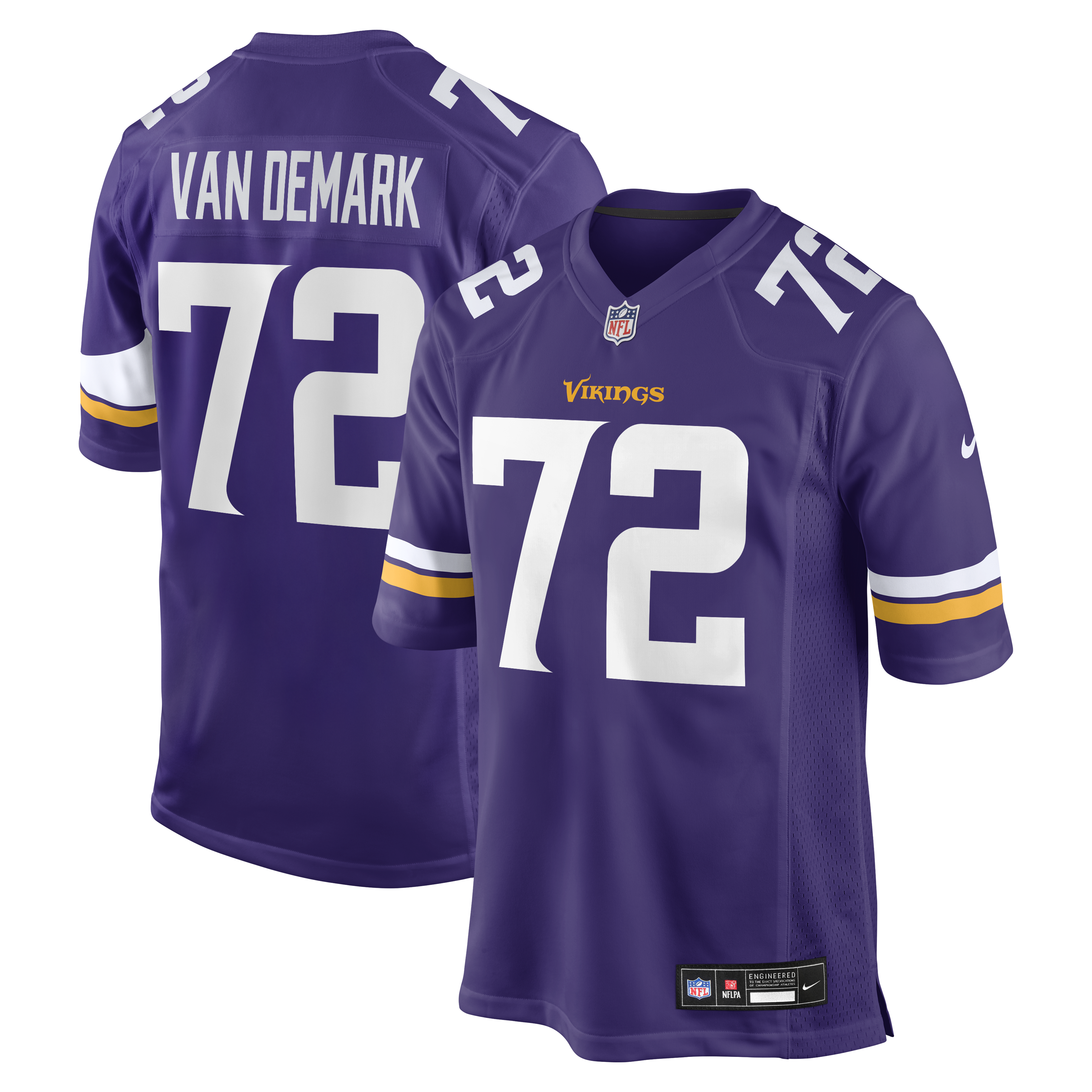 Men's Nike Ryan Van Demark  Purple Minnesota Vikings Team Game Jersey