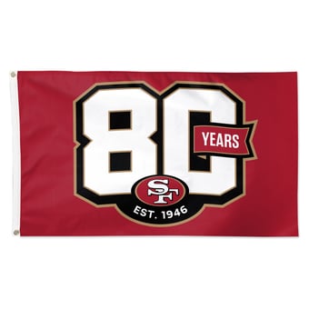 WinCraft San Francisco 49ers 80th Anniversary 3' x 5' One-Sided Deluxe Flag
