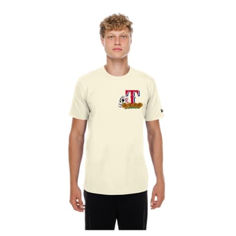 Men's New Era Natural Texas Rangers Dia de los Muertos Sugar Skull T-Shirt