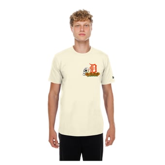 Men's New Era Natural Detroit Tigers Dia de los Muertos Sugar Skull T-Shirt