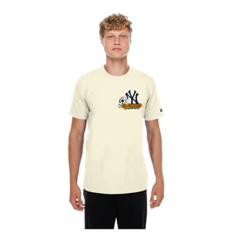Men's New Era Natural New York Yankees Dia de los Muertos Sugar Skull T-Shirt