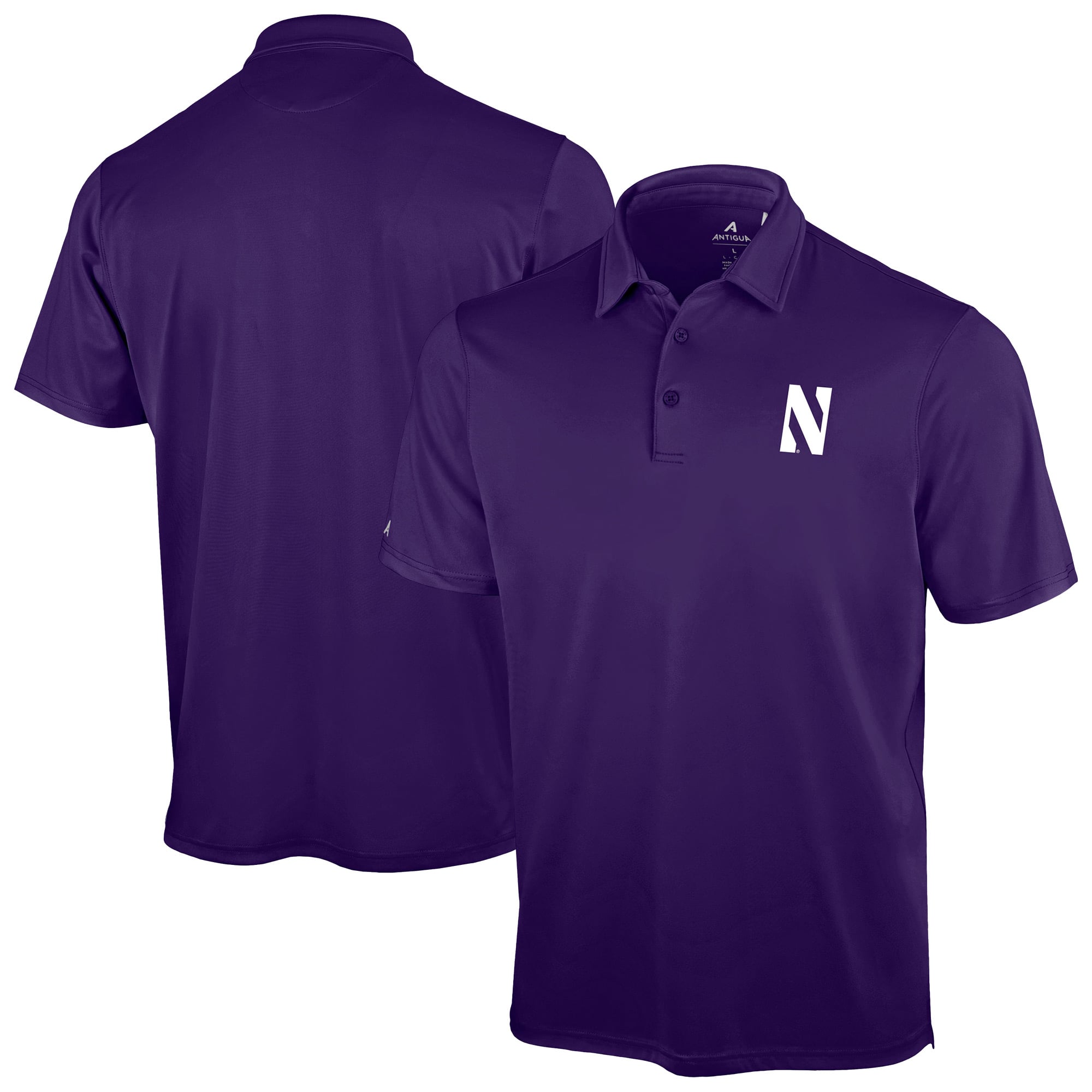 Men's Antigua Purple Northwestern Wildcats Unshakable Solid Polo