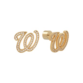 by Jill Martin Washington Nationals Glam Day Post Back Earrings