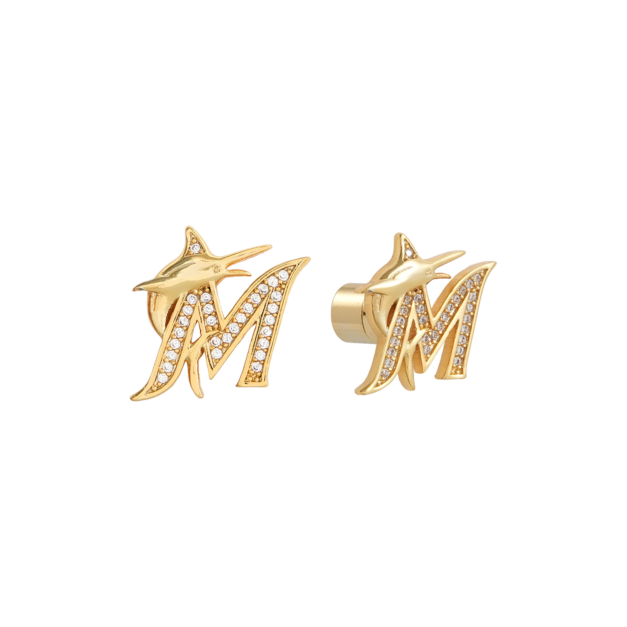 by Jill Martin Miami Marlins Glam Day Post Back Earrings
