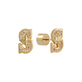 by Jill Martin Seattle Mariners Glam Day Post Back Earrings