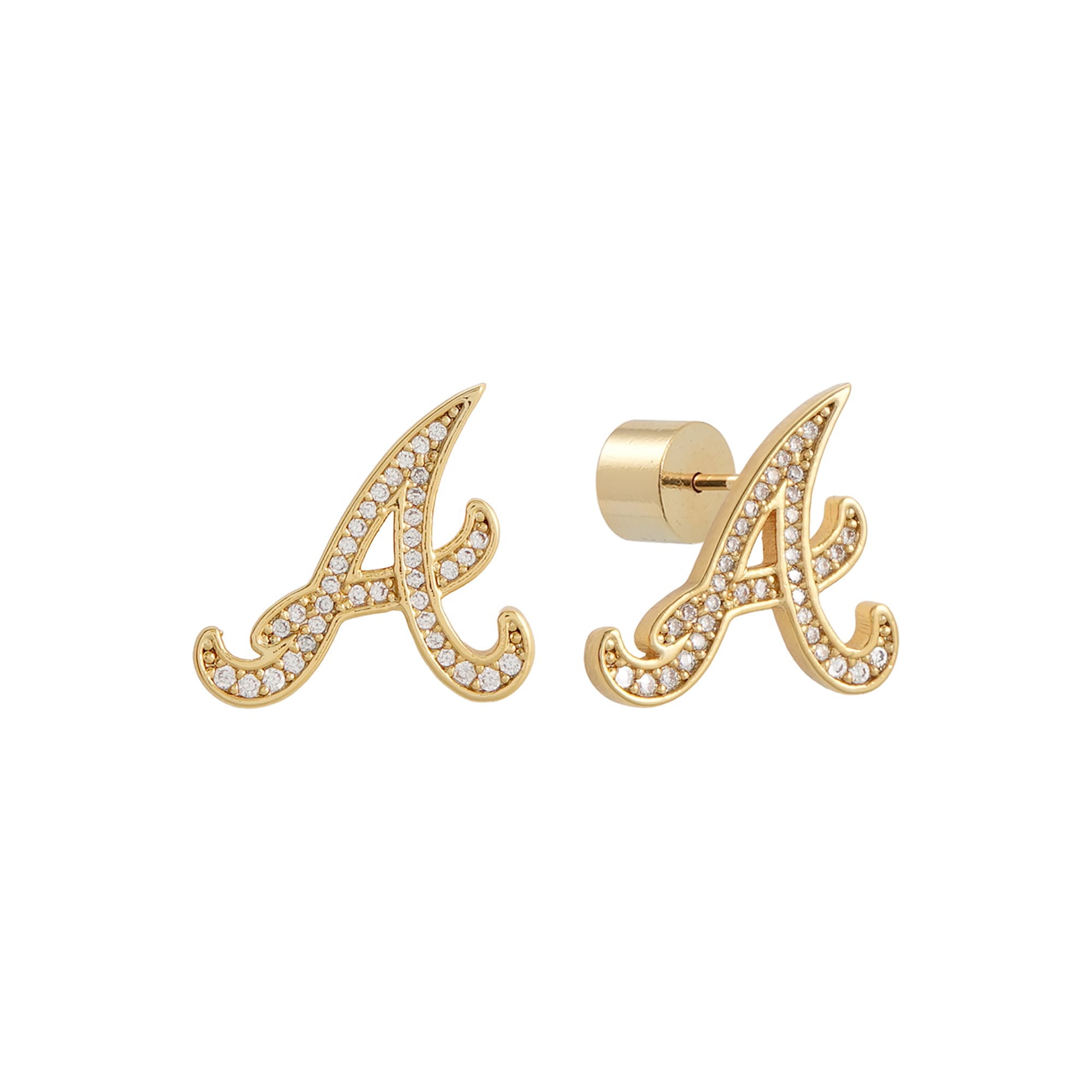 by Jill Martin Atlanta Braves Glam Day Post Back Earrings