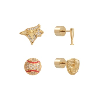 Toronto Blue Jays Glam Day 4-Pack Post Back Earrings Set