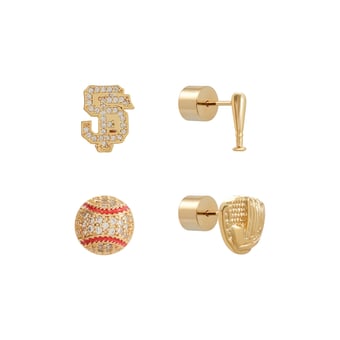by Jill Martin San Francisco Giants Glam Day 4-Pack Post Back Earrings Set