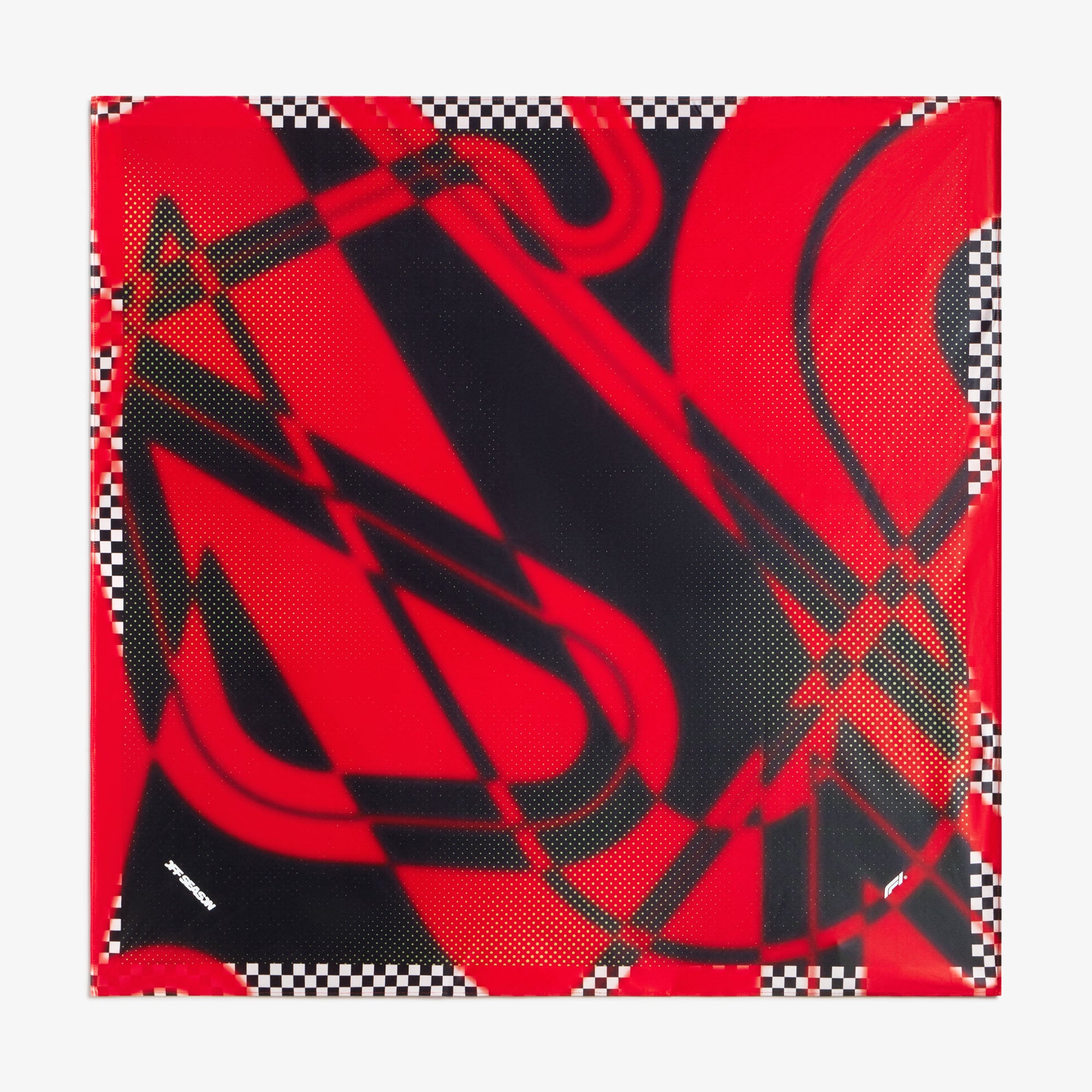 Off Season Women's F1 Red Printed Square Scarf