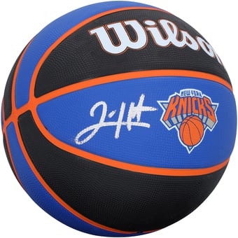 Josh Hart New York Knicks Autographed Wilson Black/Blue Team Tribute Basketball