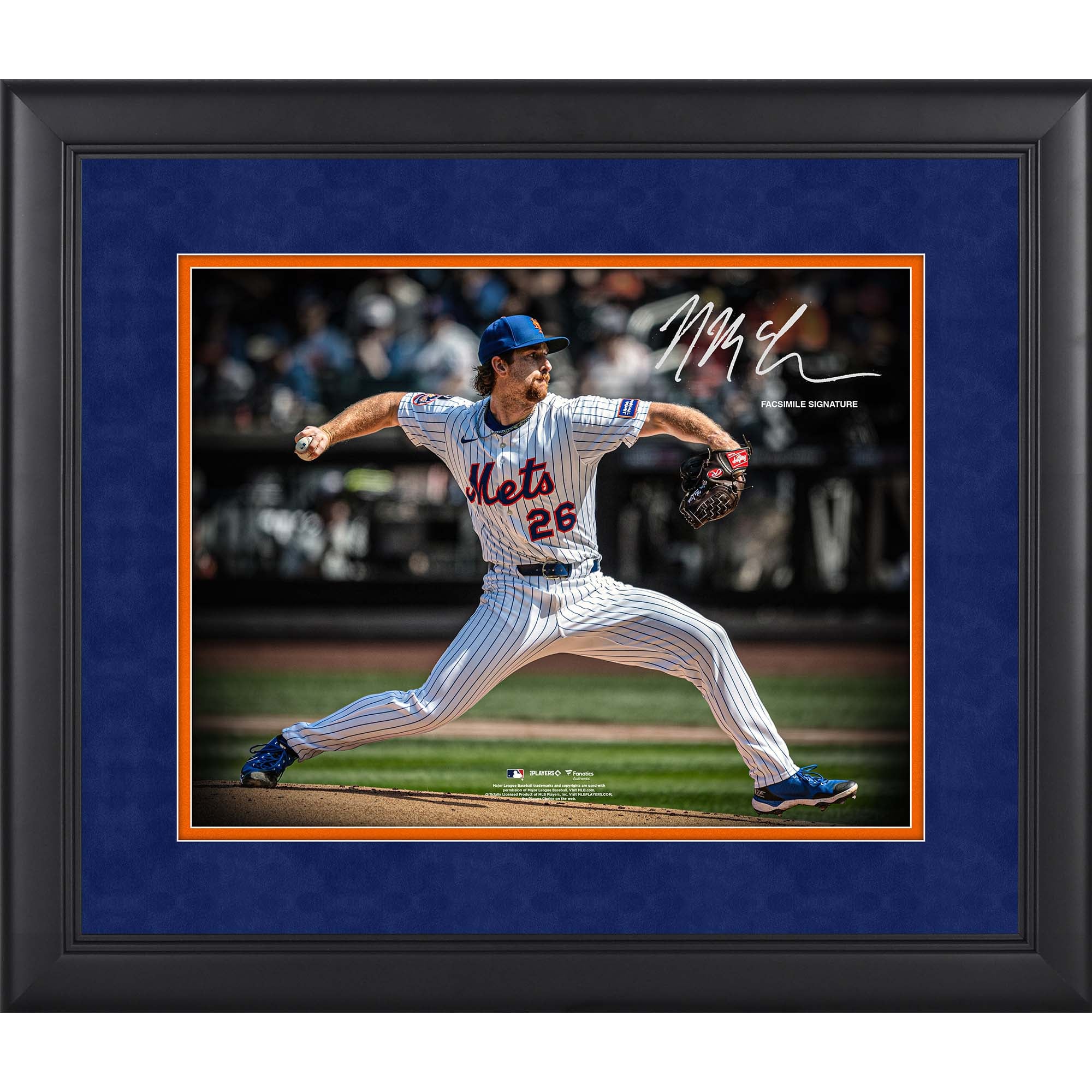 Nolan McLean New York Mets Facsimile Signature Framed 11" x 14" Spotlight Photograph